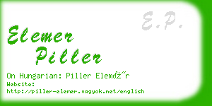 elemer piller business card